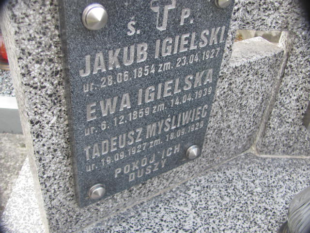 Jakub Igielski 1854 Jasło - Grobonet - Wyszukiwarka osób pochowanych