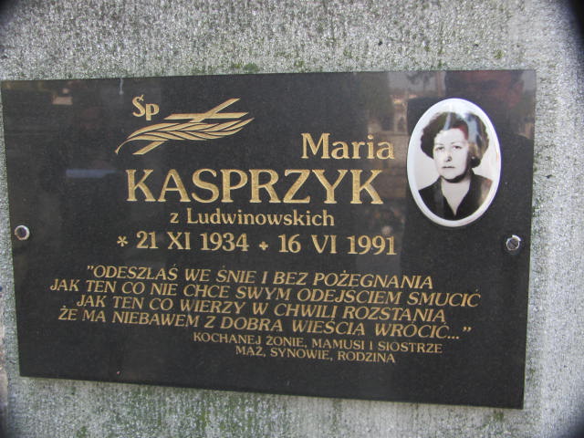 Maria Kasprzyk 1934 Jasło - Grobonet - Wyszukiwarka osób pochowanych